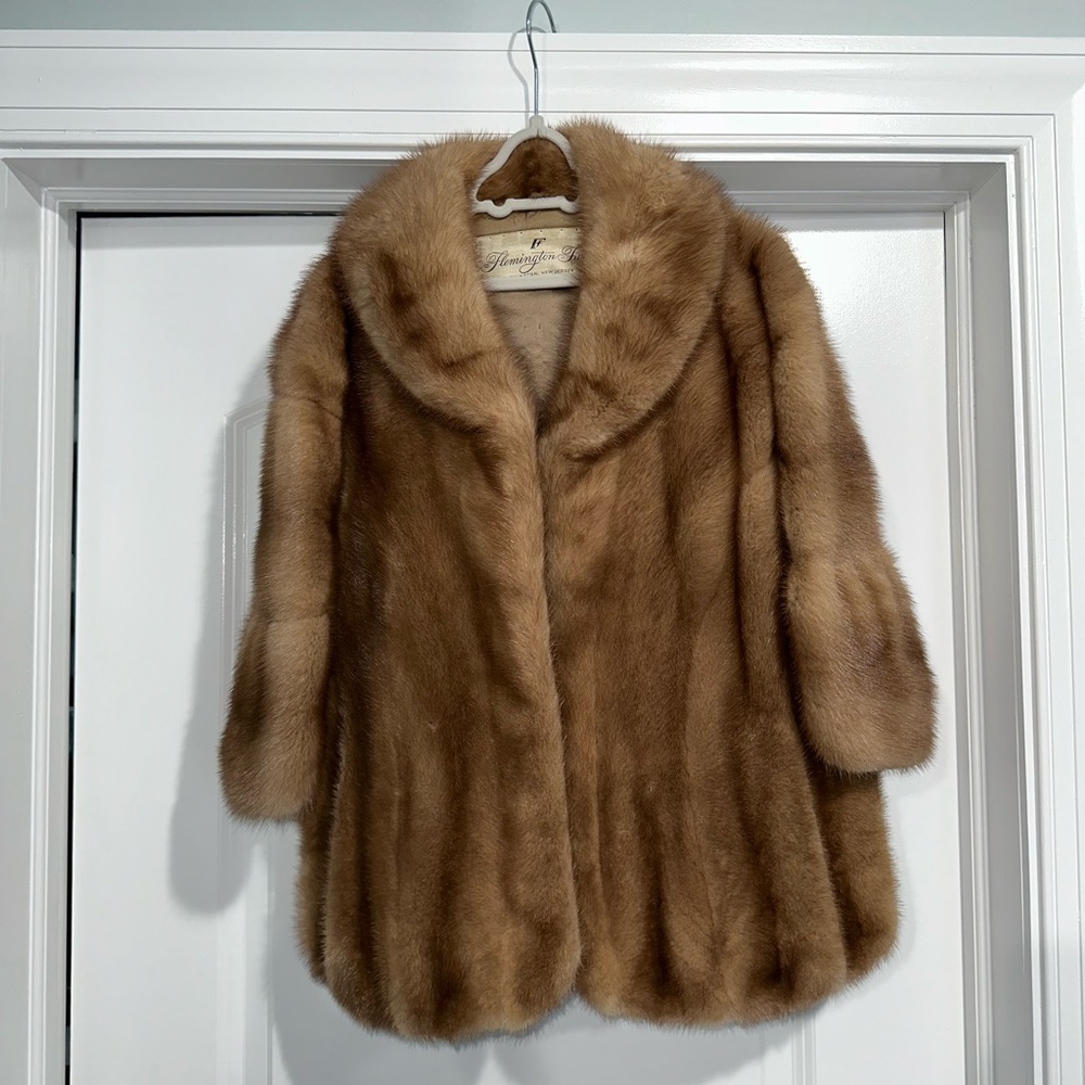 COPY - Genuine mink fur cape vintage